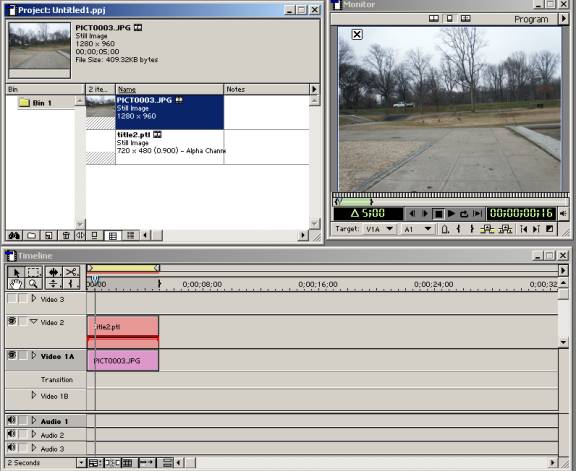 Screenshot of Project:Untiled1.ppj