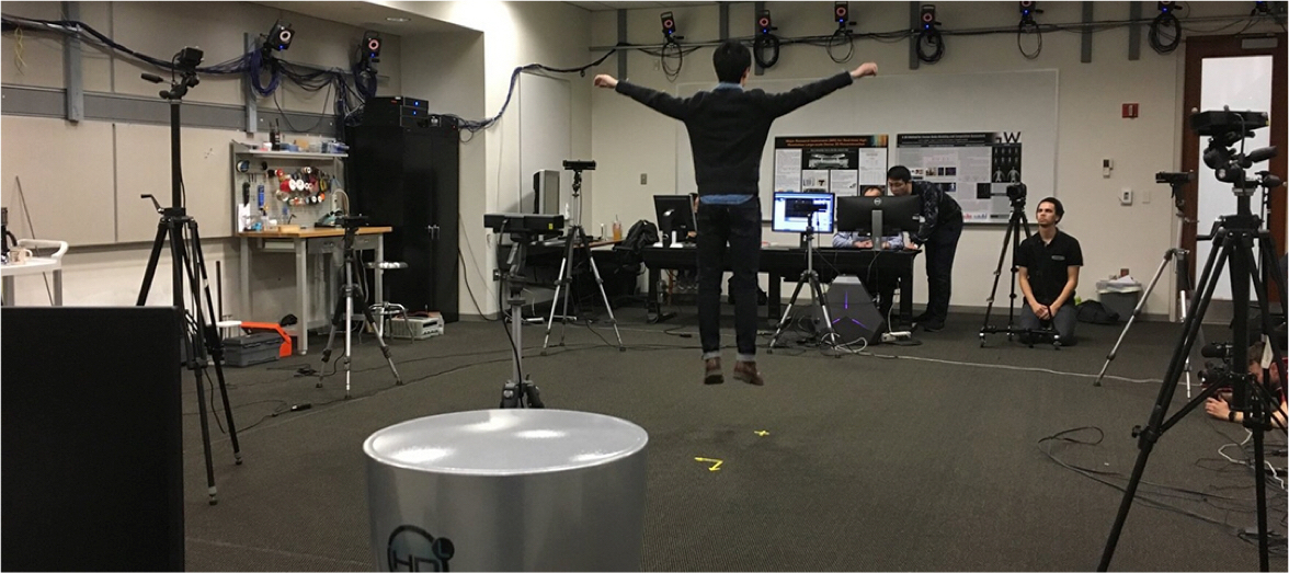 Photo of a student in the MOCA Lab